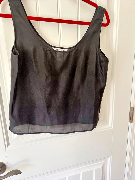 Tops - Black Sheer Layered Blouse